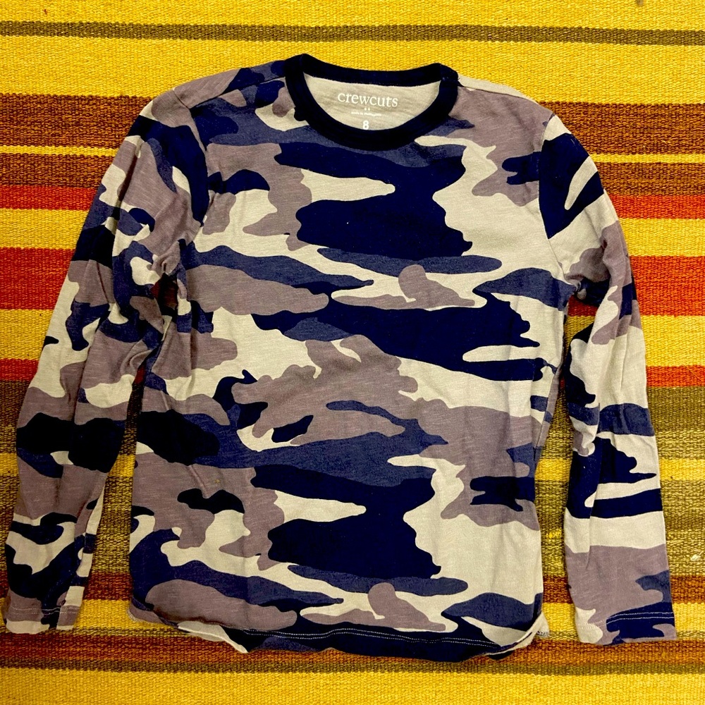 J. Crew kids camouflage long sleeve T-shirt